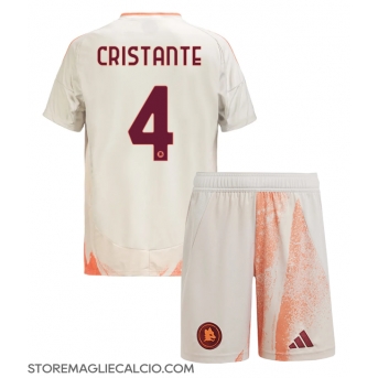 AS Roma Bryan Cristante #4 Maglia Gara Trasferta Repliche 2024-25 Bambino Maniche Corte